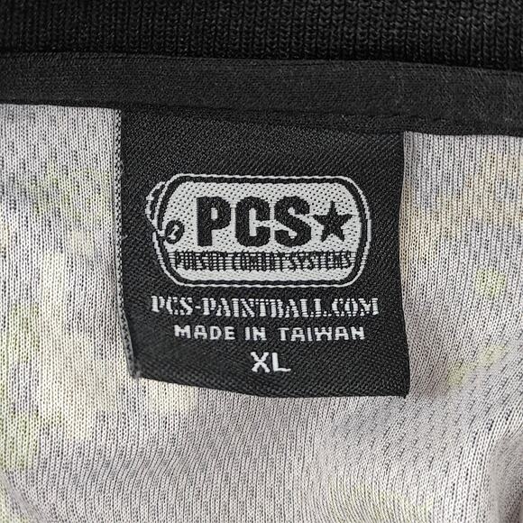 PCS Jersey Mens XL Black Camo Print Paintball Padded Pullover - Picture 2 of 4